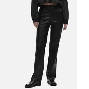 Zara Pants Jumpsuits Zara 9s Wideleg Faux Leather Trousers